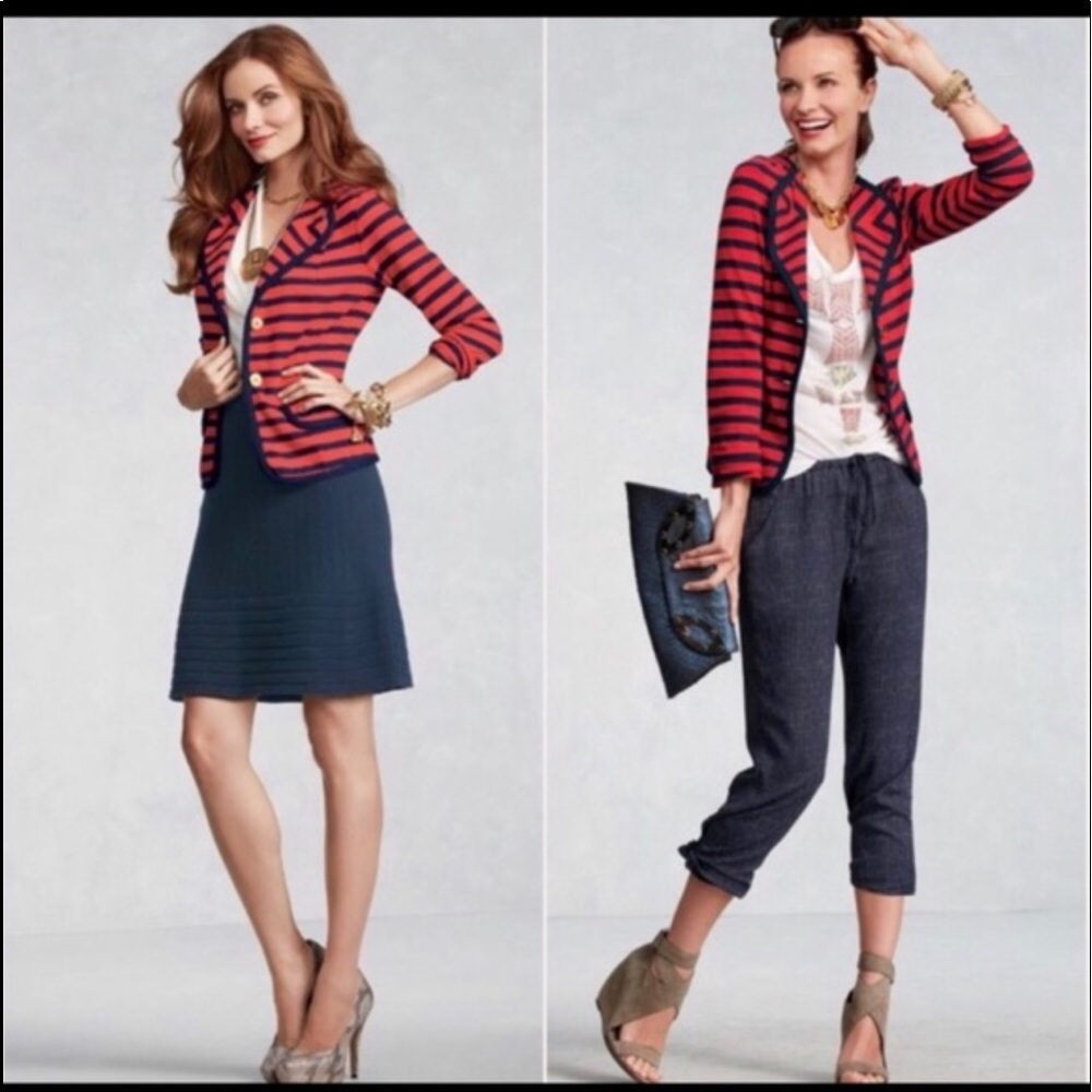 CABi yacht club striped jacket
